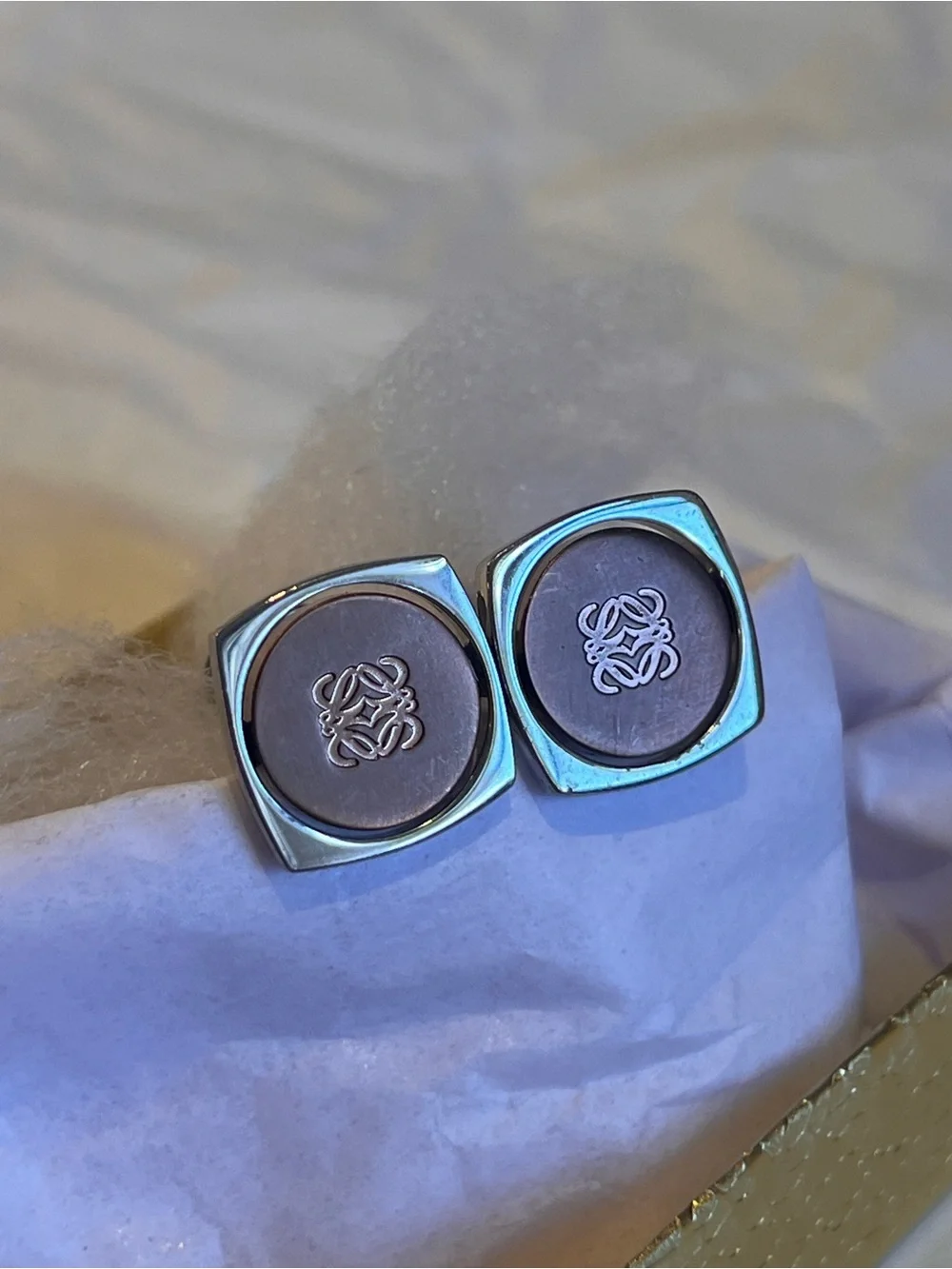 Loewe Silver and Copper Tone Cufflinks